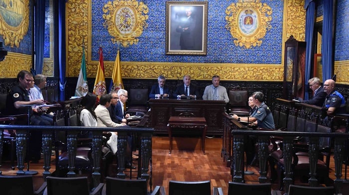 Un momento de la Junta Local de Seguridad