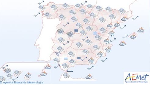 Pronóstico del tiempo para el sábado 3 de noviembre.