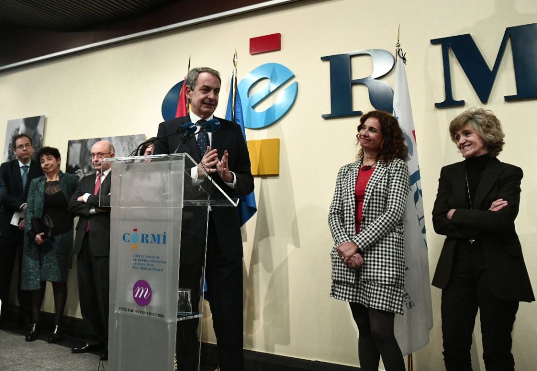 José Luis Rordríguez Zapatero acudió este miércoles a la Entrega de los Premios CERMI.es 2018 en la sede del Comité Español de Representantes de Personas con Discapacidad 