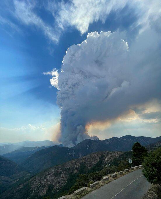 Imagen tomada por las BRIF del incendio de la Sierra de Francia
