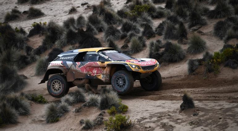 Stephane Peterhansel, durante la octava etapa del Rally Dakar