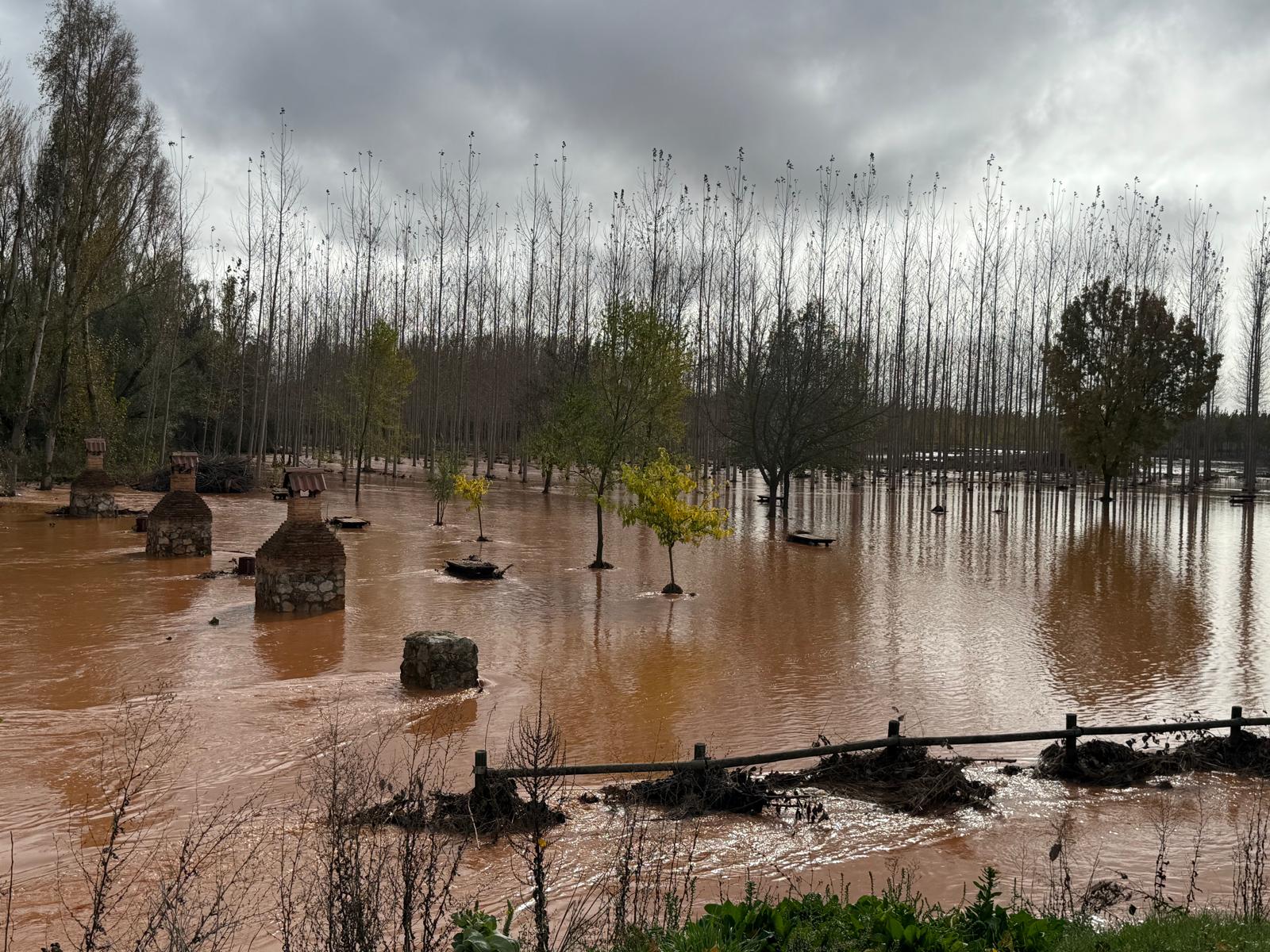 La crecida del río Riaza provoca inundaciones