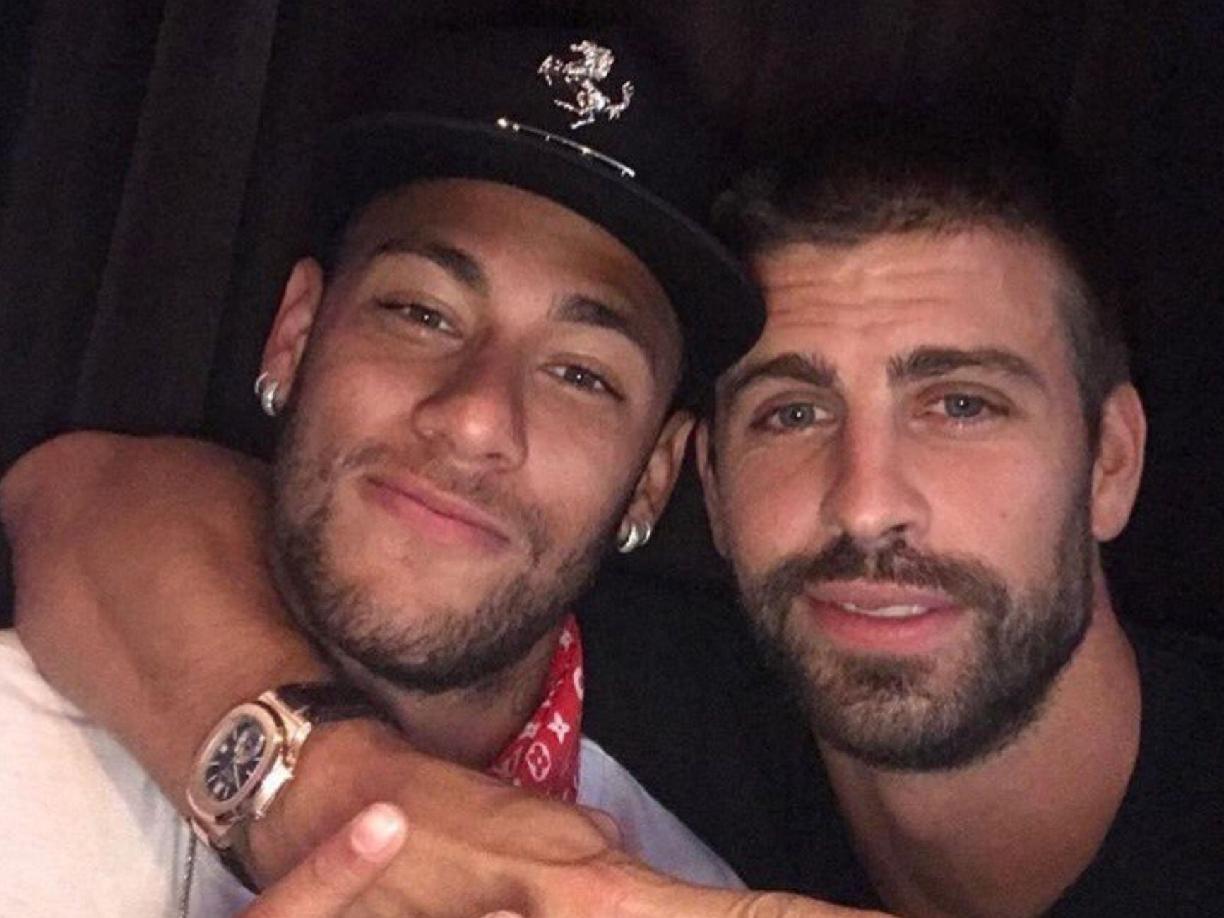 Neymar y Gerard Piqué, juntos en una imagen
