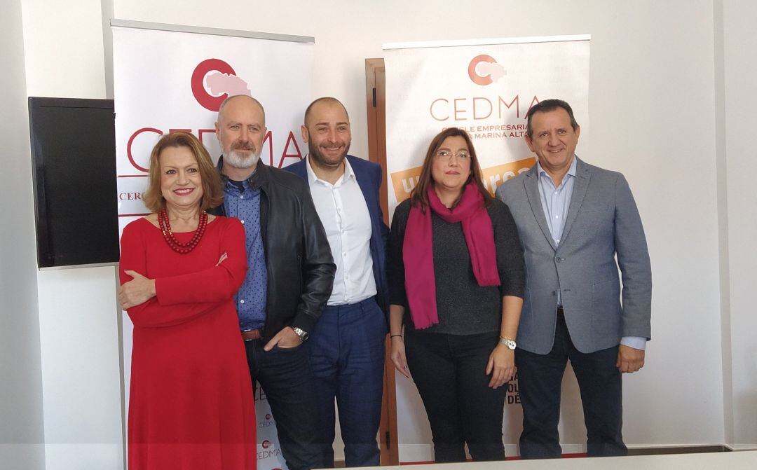 De izquierda a derecha: Sonja Dietz, Juan Carlos Juan, Benito Mestre, Isabel Agulles y Ángel Vives.