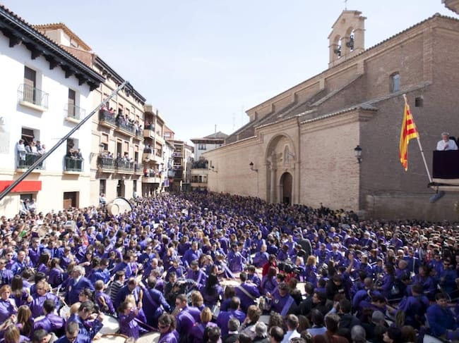 Rompida de la hora en Calanda. Foto: