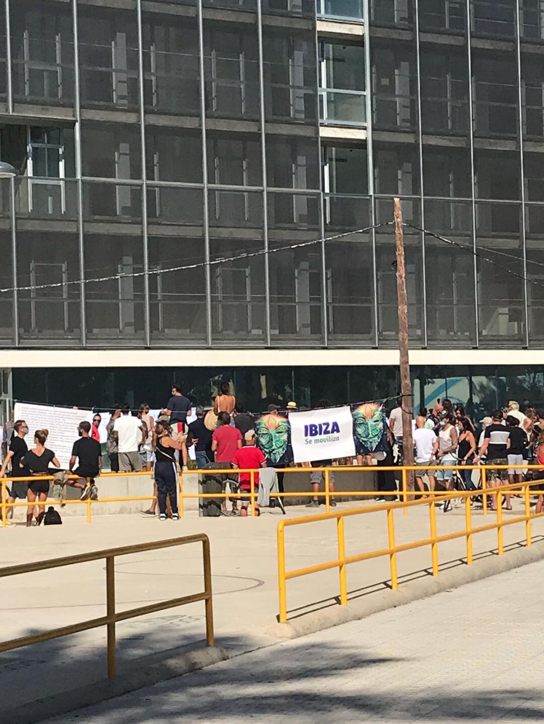 Imagen de archivo de otra movilización de negacionistas en Ibiza