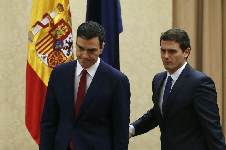 Pedro Sánchez y Albert Rivera, el día que presentaron el acuerdo 