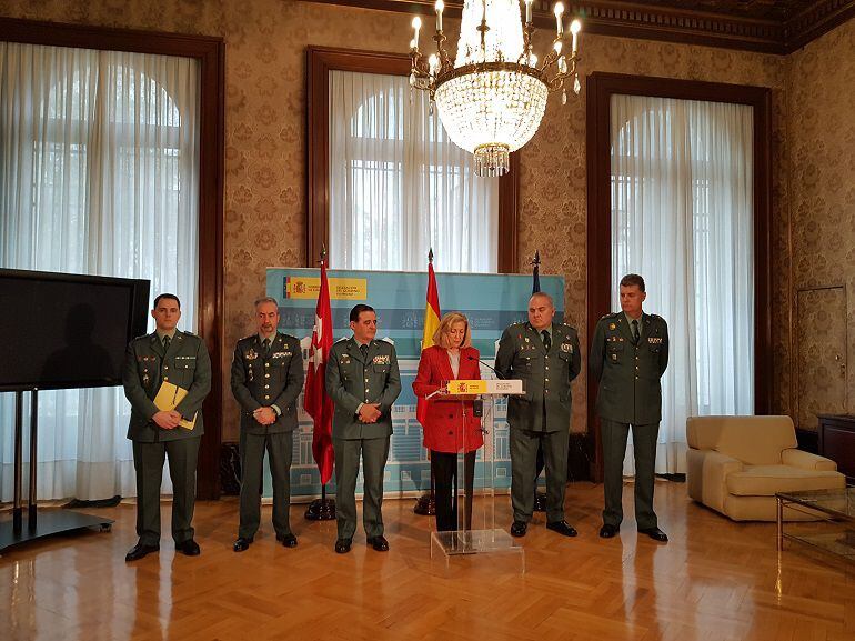 Dancausa con los mandos de la Guardia Civil en Madrid