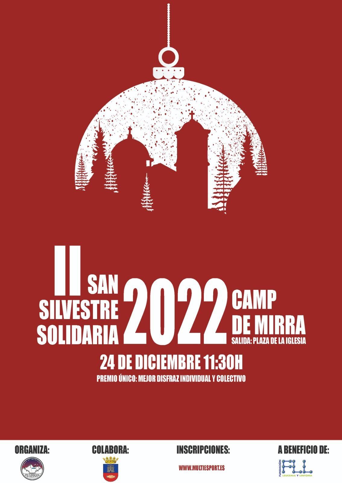 Cartel de la San Silvestre en Campo de Mirra