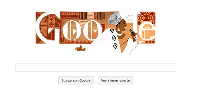 La legendaria cantante y activista Miriam Mabeka protagoniza el doodle de Google en el 81 aniversario de su nacimiento