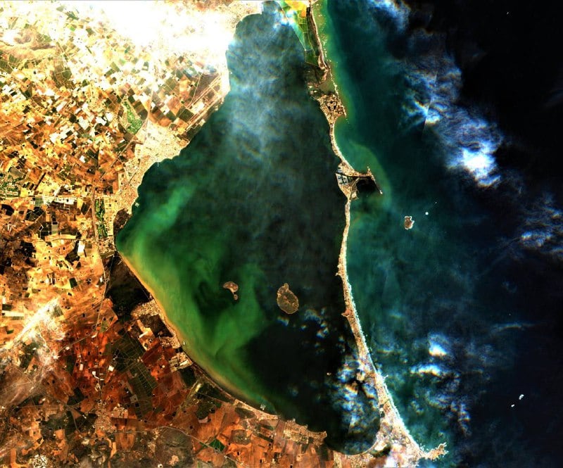 El Mar Menor el 25-09-21, tras el episodio de fuertes lluvias en septiembre