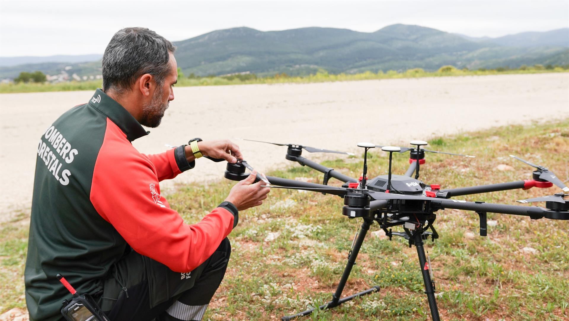 Dron de los bomberos forestales de la Generalitat