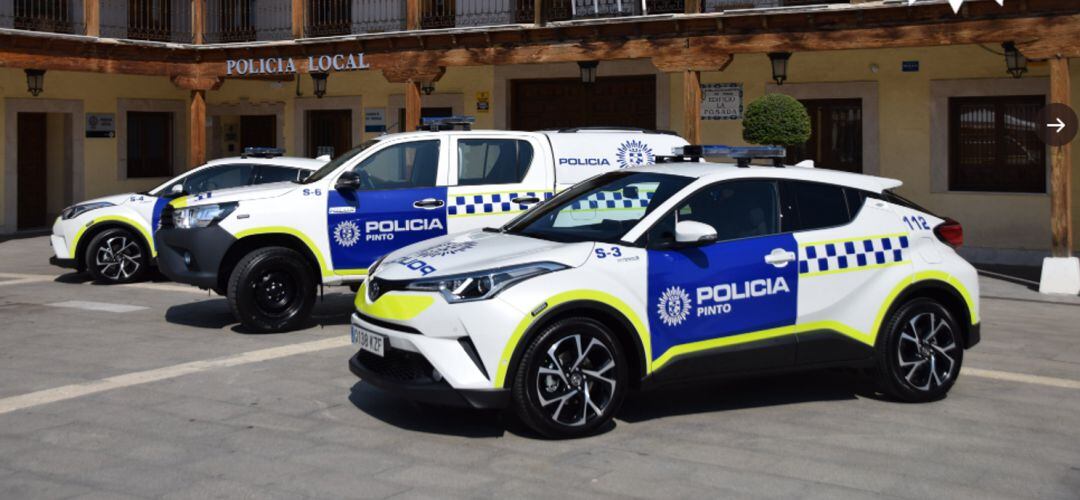 Los tres nuevos coches patrulla de la Policía pinteña