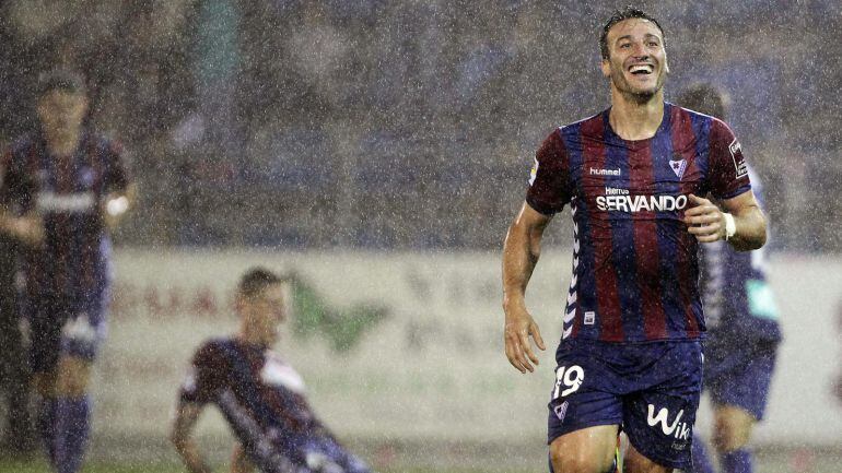 Piovaccari, durante un partido con el Eibar