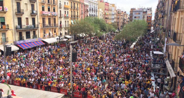 La Plaça de la Font, aquest dimecres al migdia. 