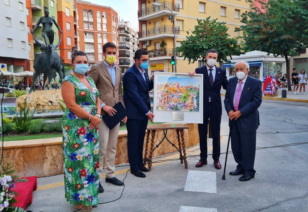 Momento del acto de la inauguración de la obra