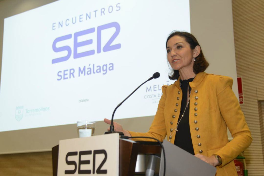 La ministra de Turismo, Comercio e Industria, durante su intervención en el Encuentro SER