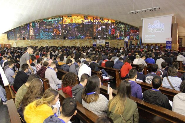 Asintentes llenan el Paraninfo del Campus de Rabanales de la UCO en la edición anterior del Security High School