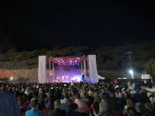 Imagen del concierto de Funambulista en el Parque Natural de Ruidera el pasado viernes