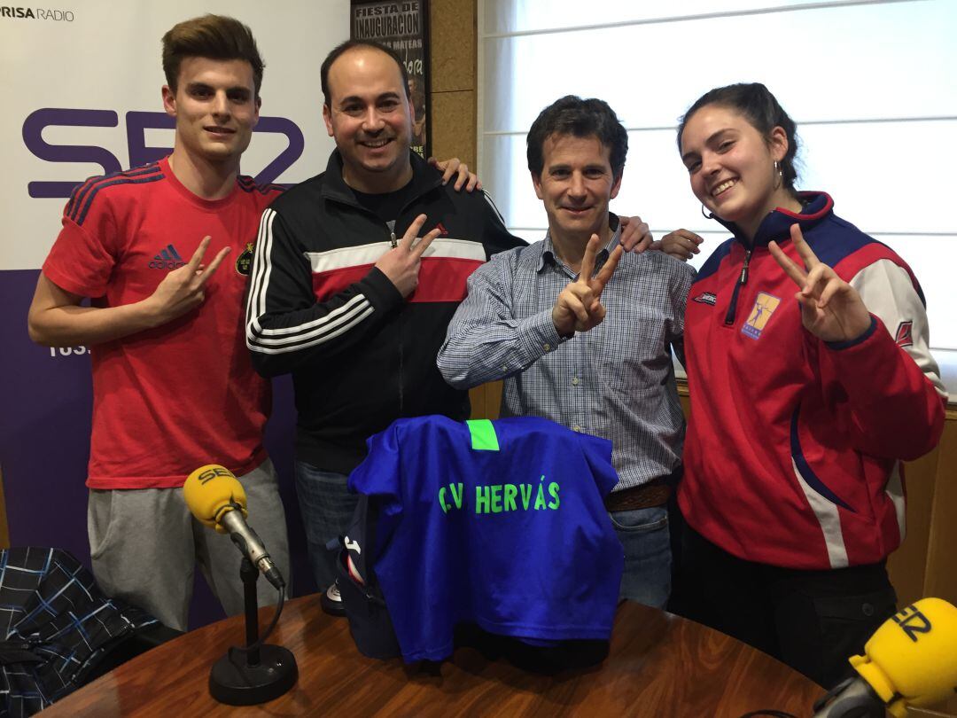 De izquierda a derecha, Carlos Valero, Jesús Ortega, Javi Torrijos y Verónica López 