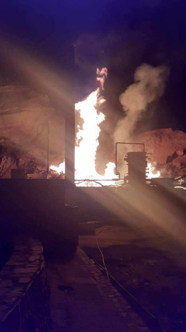 Incendio cerca de una fábrica de esencias situada en la Cañada Morales