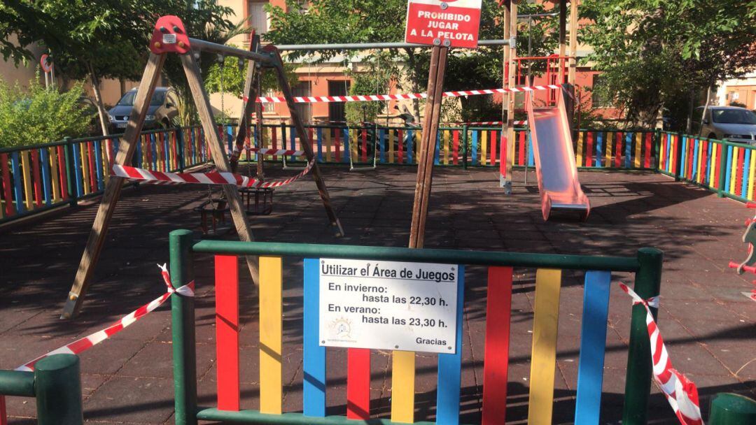Imagen del parque infantil de la Plaza de Colón.