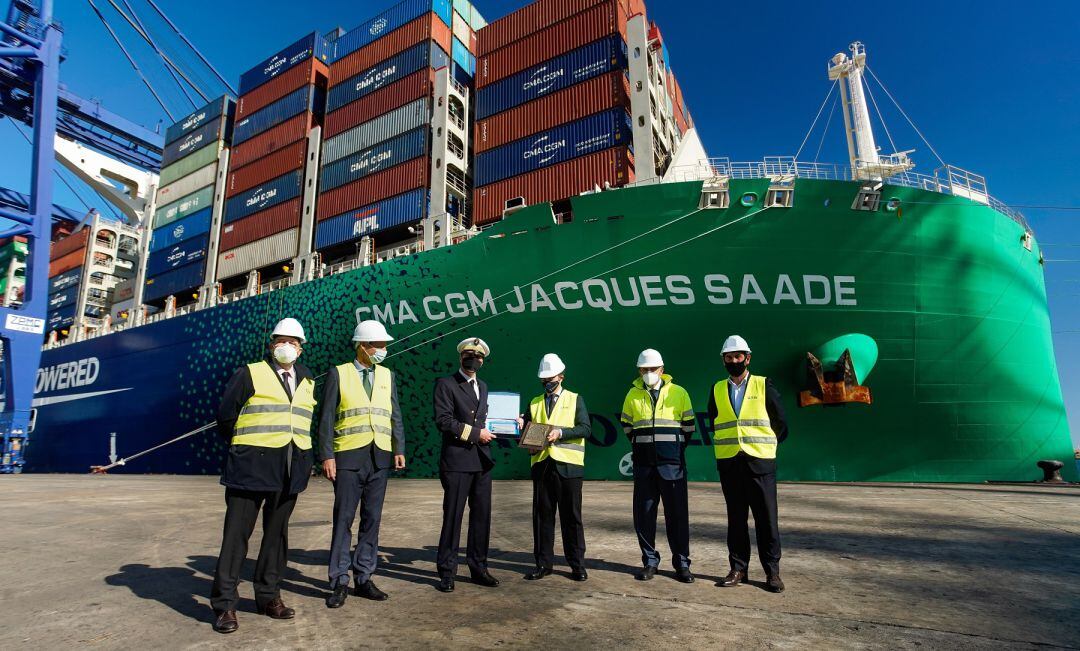 Buque CGM Jacques Saade en Algeciras.