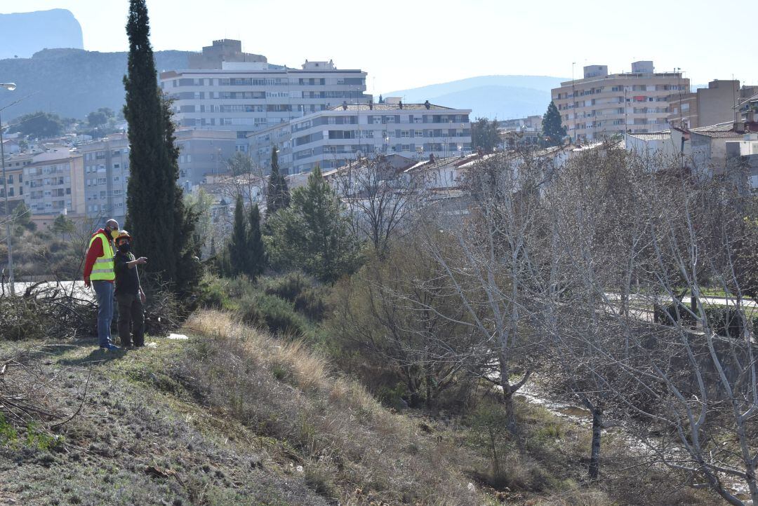 Trabajos en la Rambla dels Molins de Petrer 