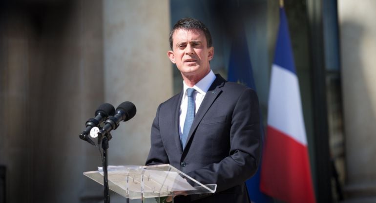 El primer ministro francés Manuel Valls, este viernes tras la reunión del Consejo de Seguridad de Defensa.