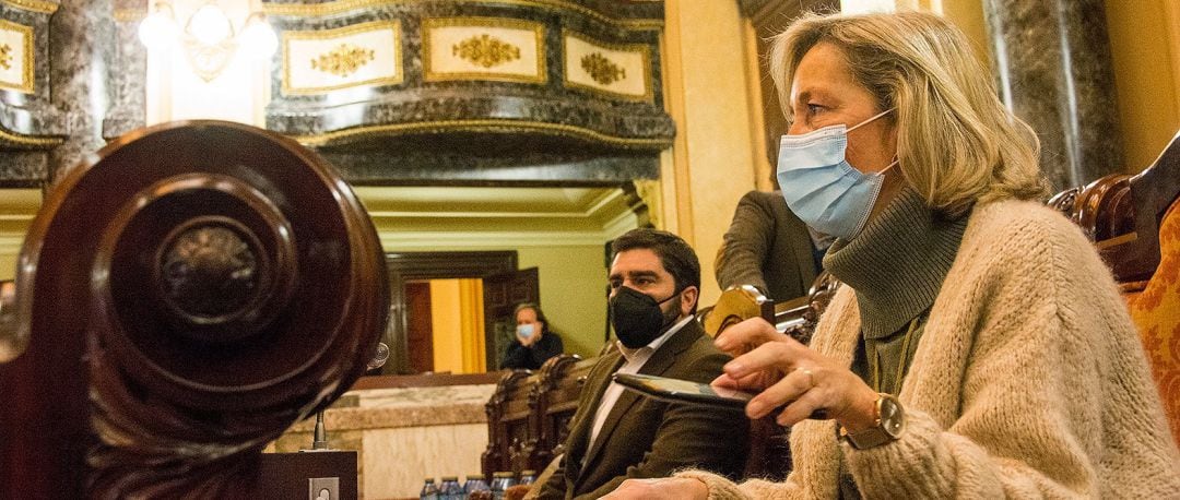 Representantes del PP Coruñés en pleno municipal