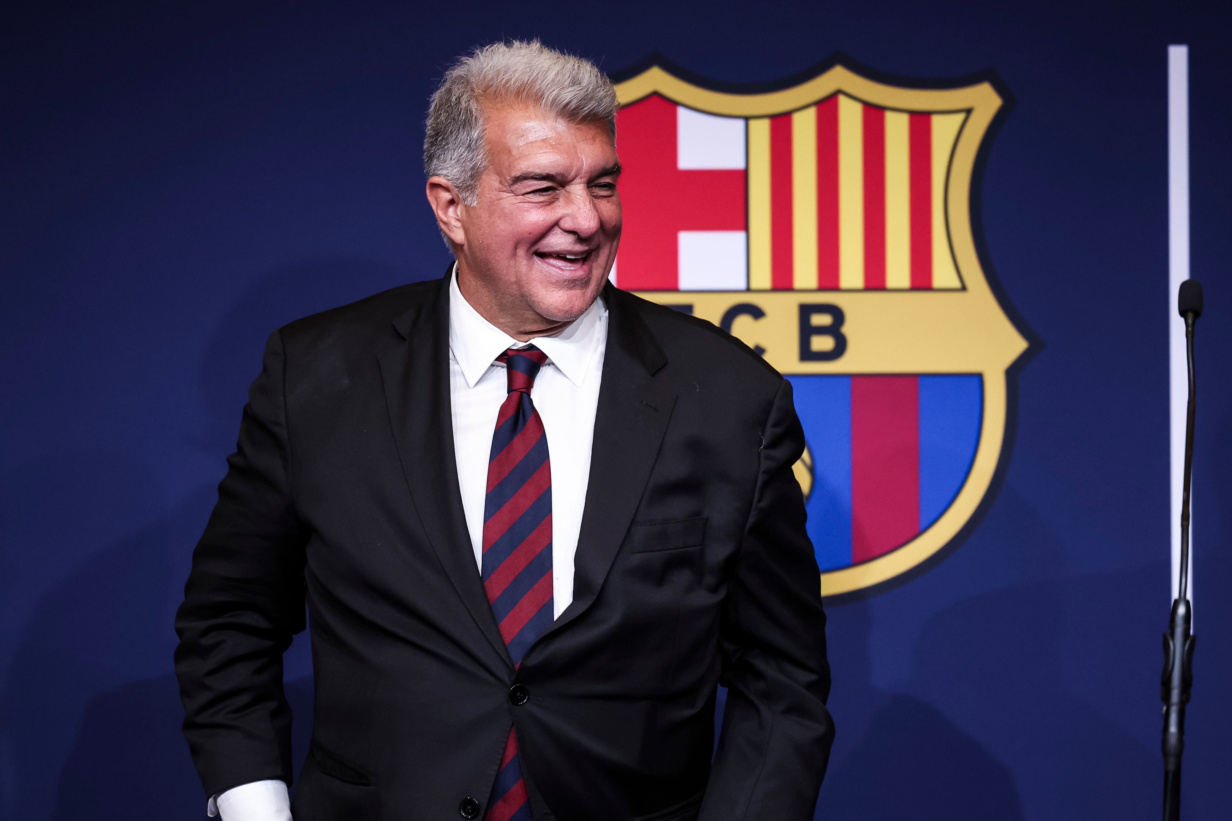 Joan Laporta tras ser reelegido como presidente del FC Barcelona