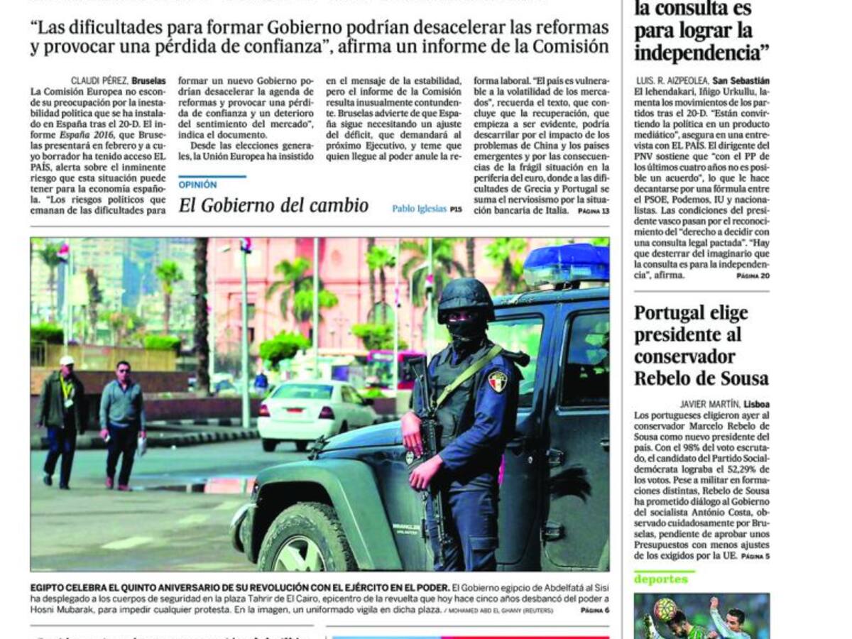 Portadas periódicos 25 de enero de 2016