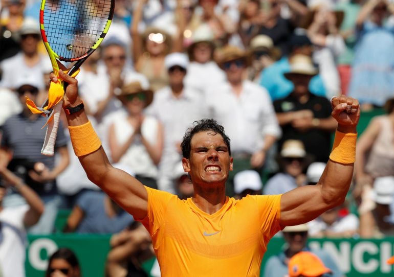 Nadal celebra su clasificación para la final