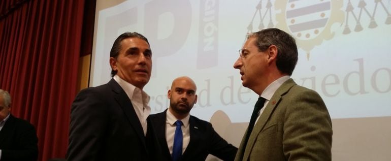 Sergio Scariolo junto a Jesús Martinez Salvador y Pedro Ferrer
