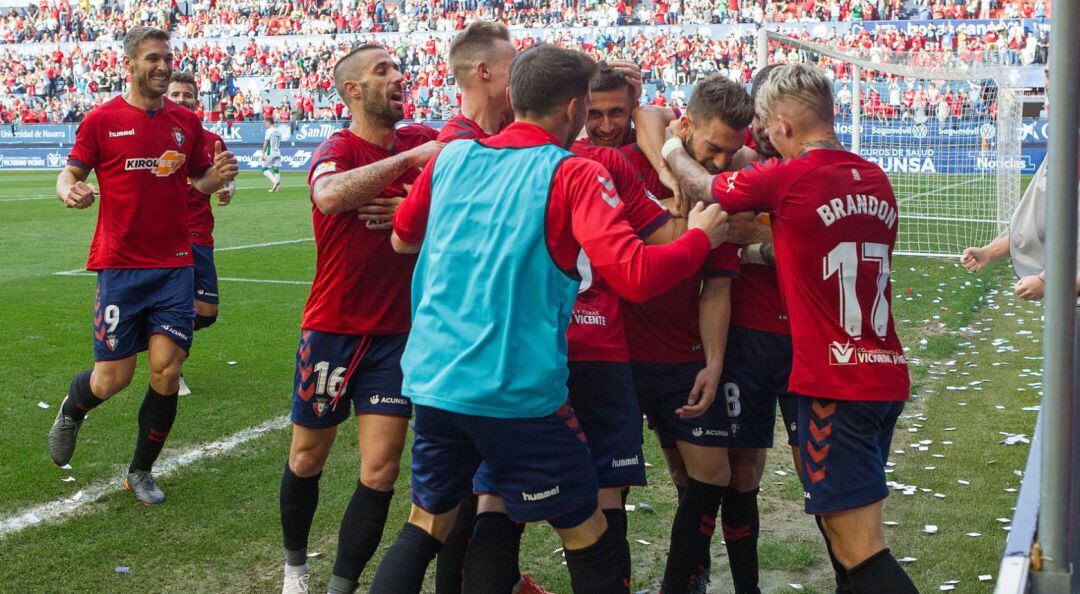 Celebración gol de Osasuna