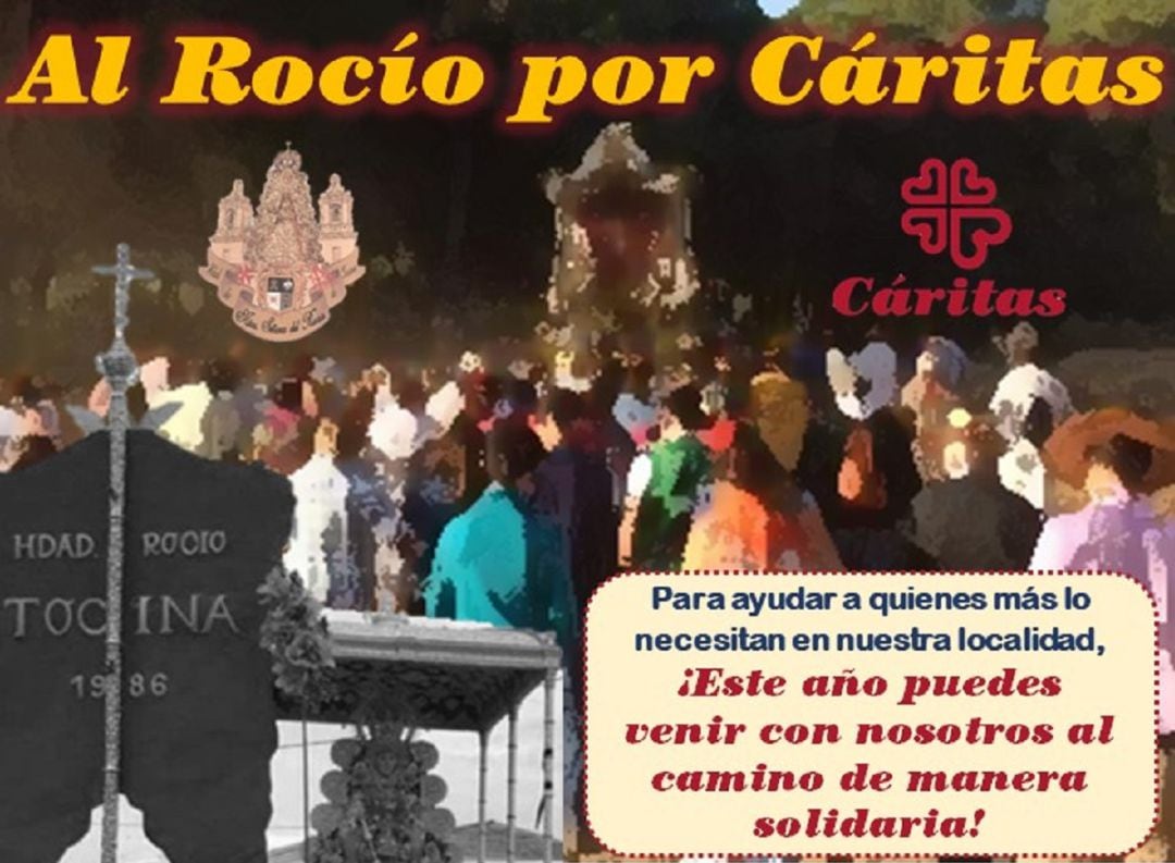 Cartel anunciador del &#039;Camino Solidario&#039; propuesto por la Hermandad del Rocío de Tocina 