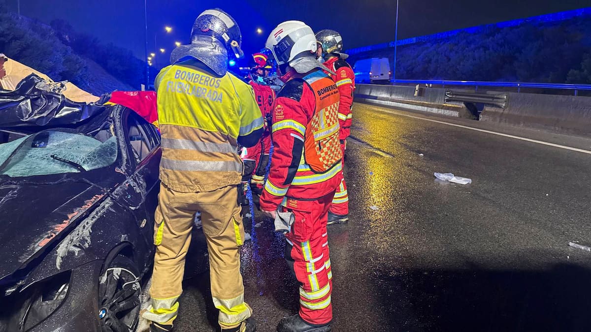 Un joven fallecido y tres más heridos de gravedad tras un accidente de tráfico en Fuenlabrada