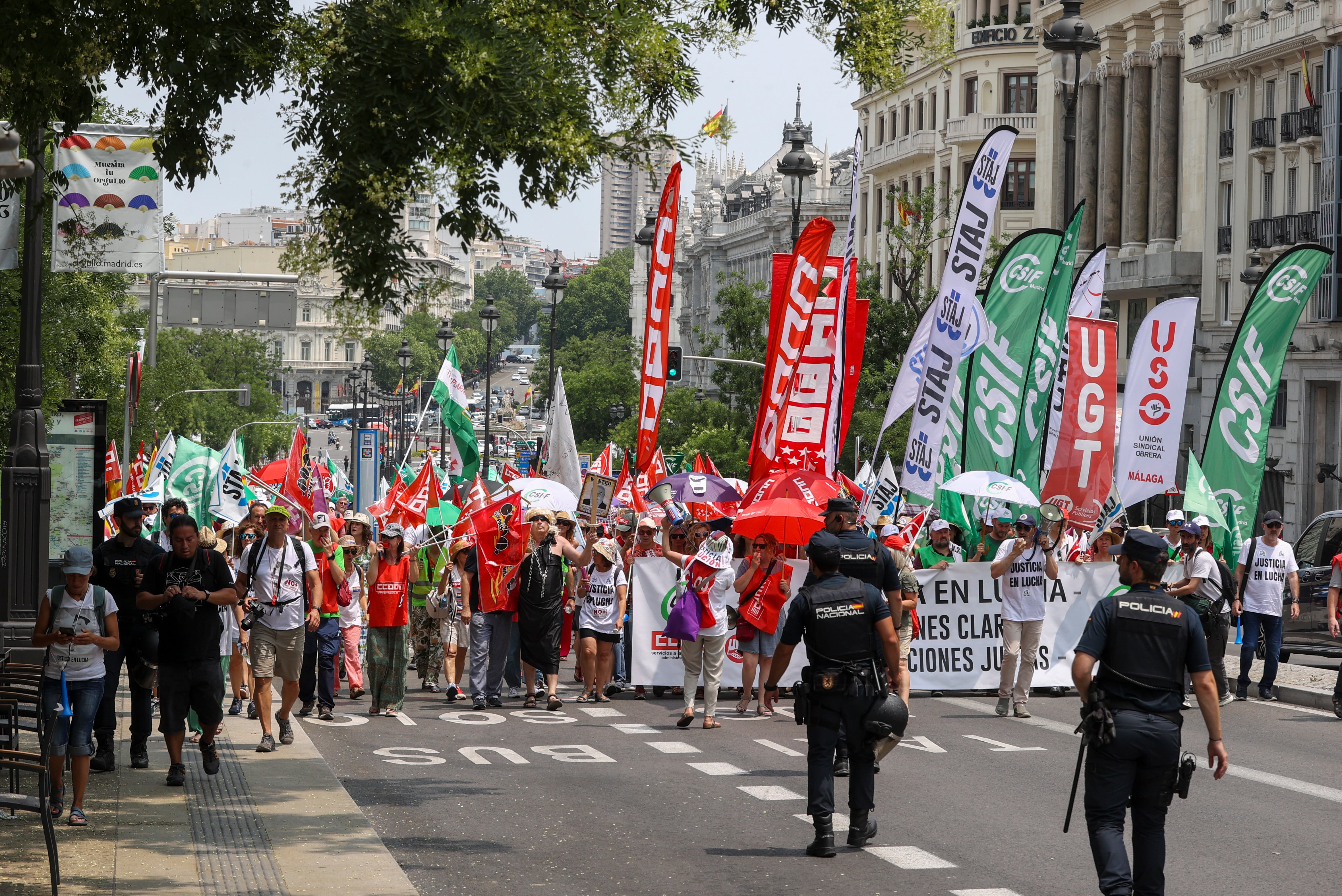 Imagen de una manifestación de los inspectores de Trabajo.