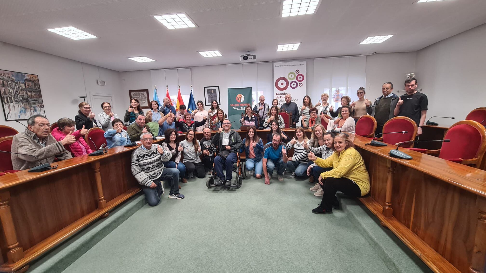 Foto de familia al final del acto