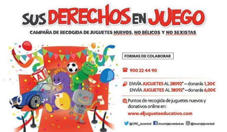 El objetivo de esta recogida es entregar juguetes y juegos nuevos, que no sean bélicos ni sexistas, a más de 10.000 niños durante todo el año