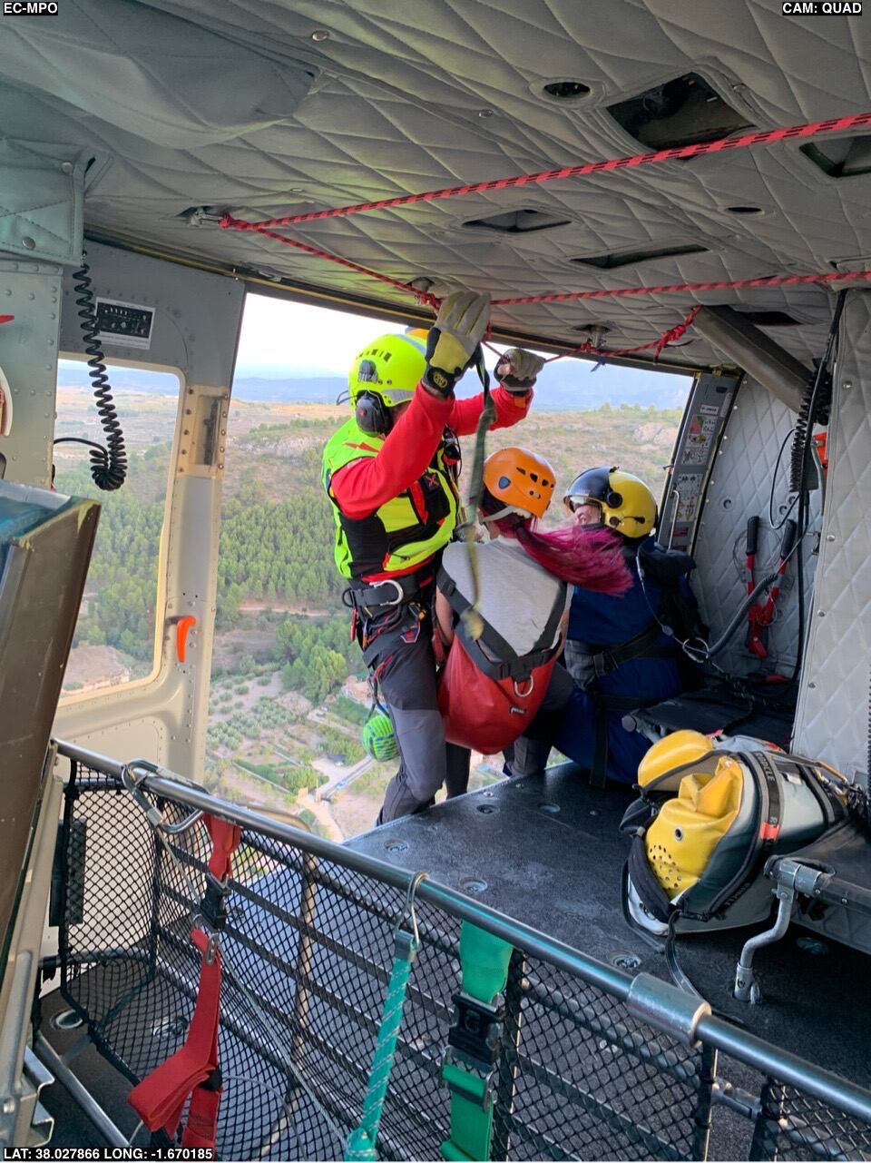 Rescate de una senderista en Bullas
