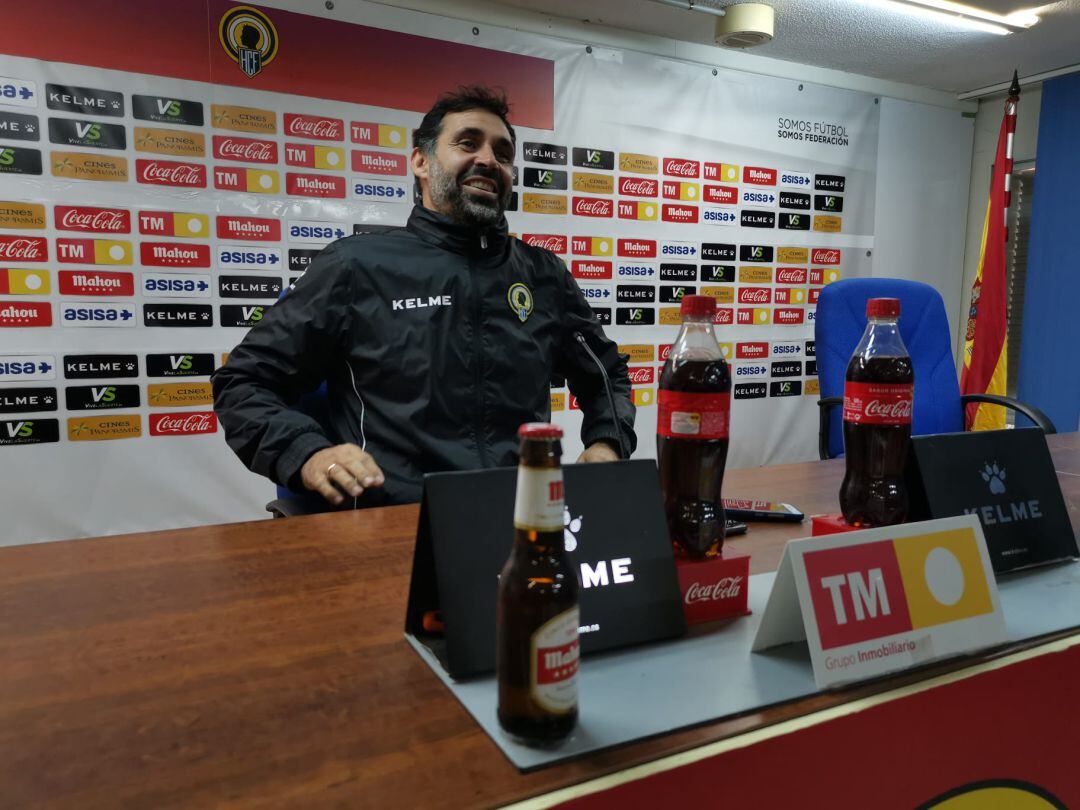 Jesús Muñoz en la sala de prensa del Rico Pérez 