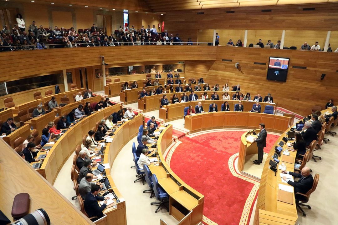 Feijóo, durante su discurso en el debate del Estado de la Autonomía