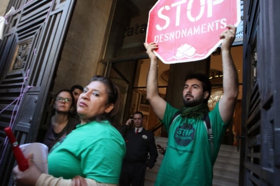 Imatge d&#039;una protesta de la Plataforma d&#039;Afectats per la Hipoteca