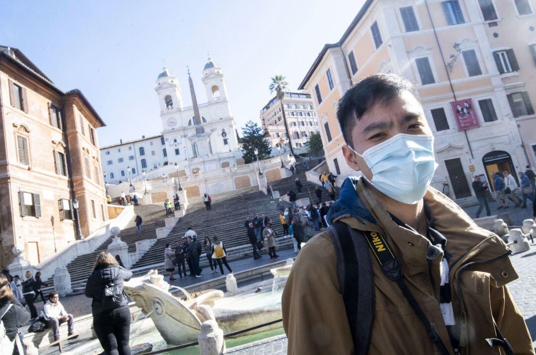 Medidas de protección contra el coronavirus en Roma.