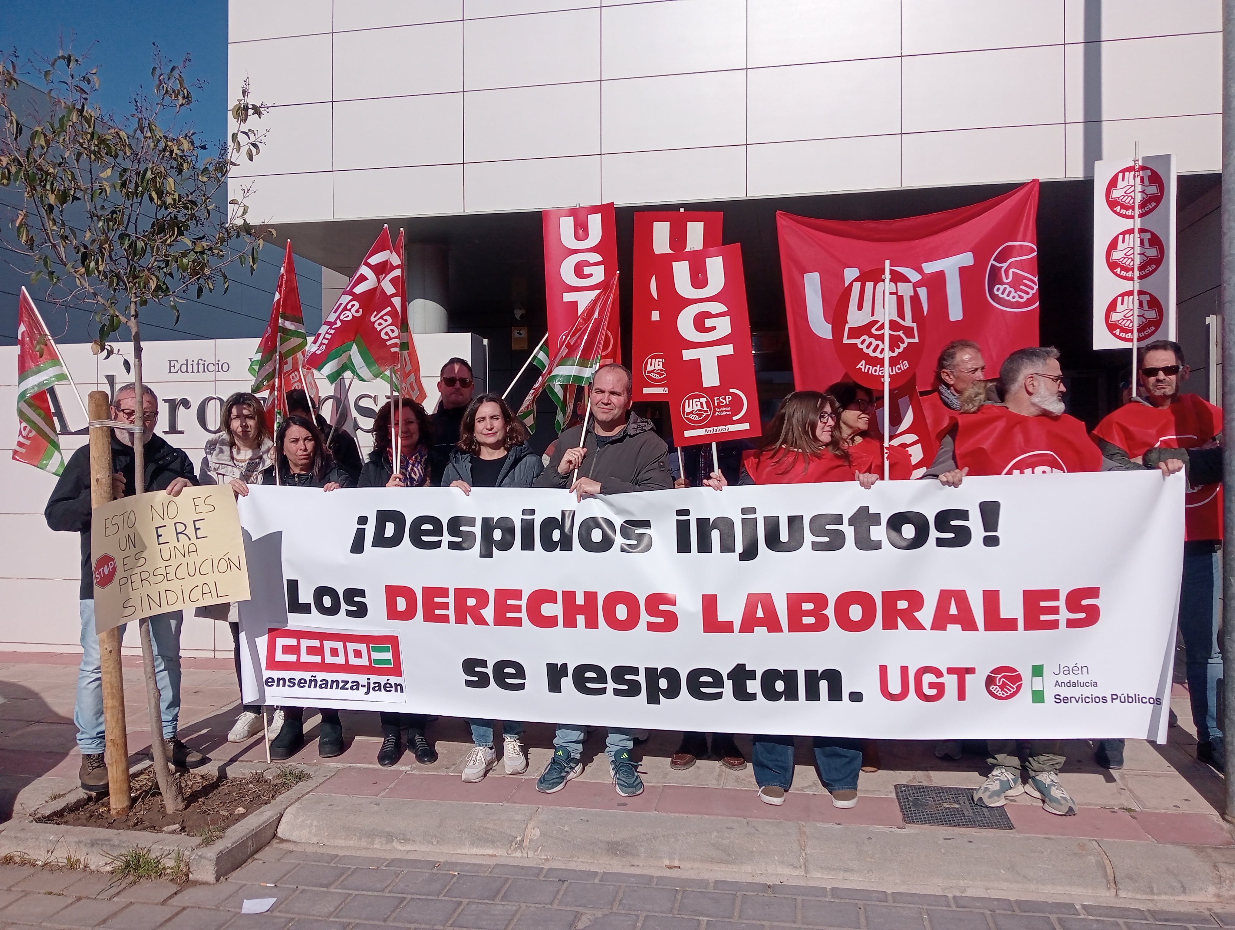 Protesta de trabajadores y sindicatos el pasado 17 de diciembre