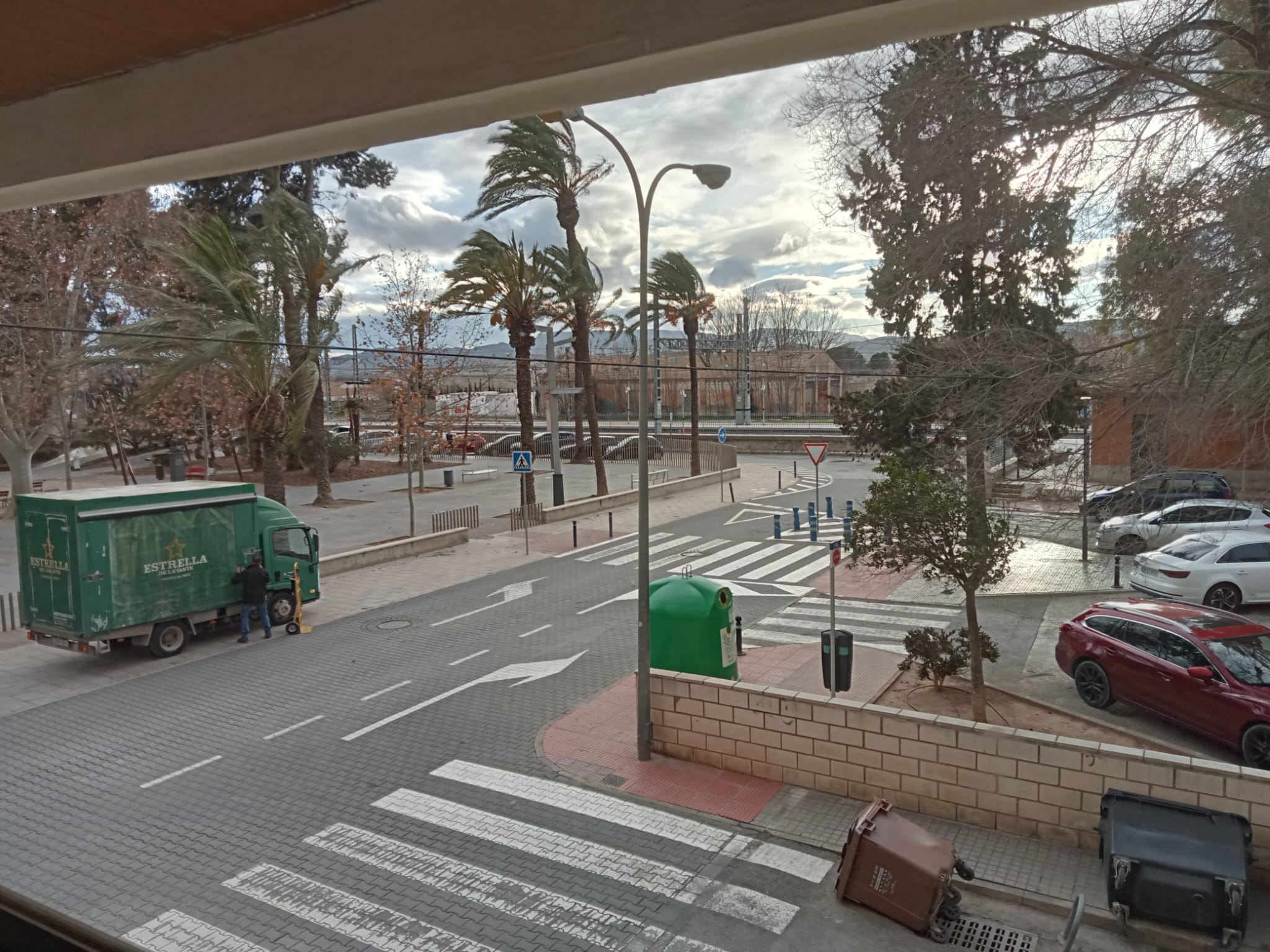Efectos del viento en la zona del Paseo y Estación