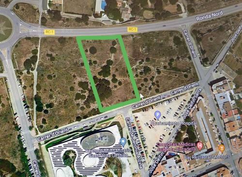 Espai on es construiran les noves instal·lacions per a discapacitats.