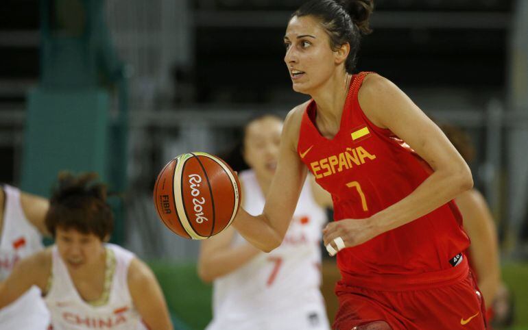 Alba Torrens, en el partido entre España y China.