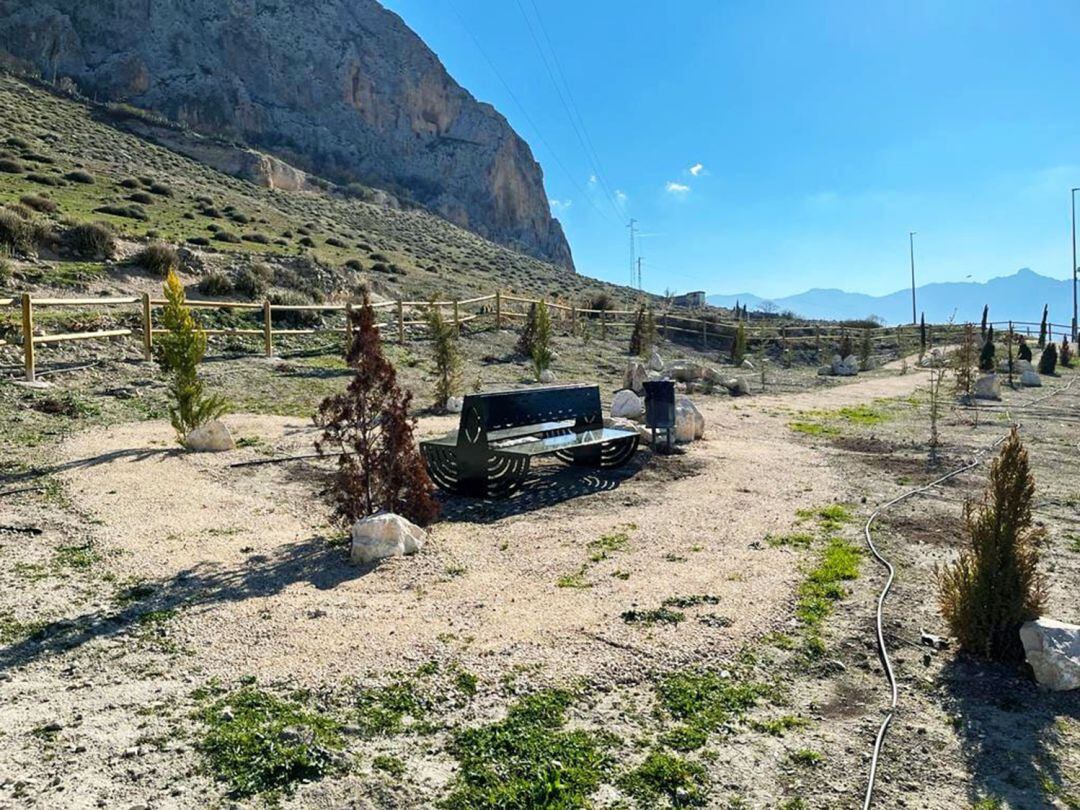 Uno de los parajes rehabilitados en la Serrezula de Bedmar